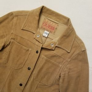 Vintage Guess Fringe Bottom Corduroy Jacket Small
